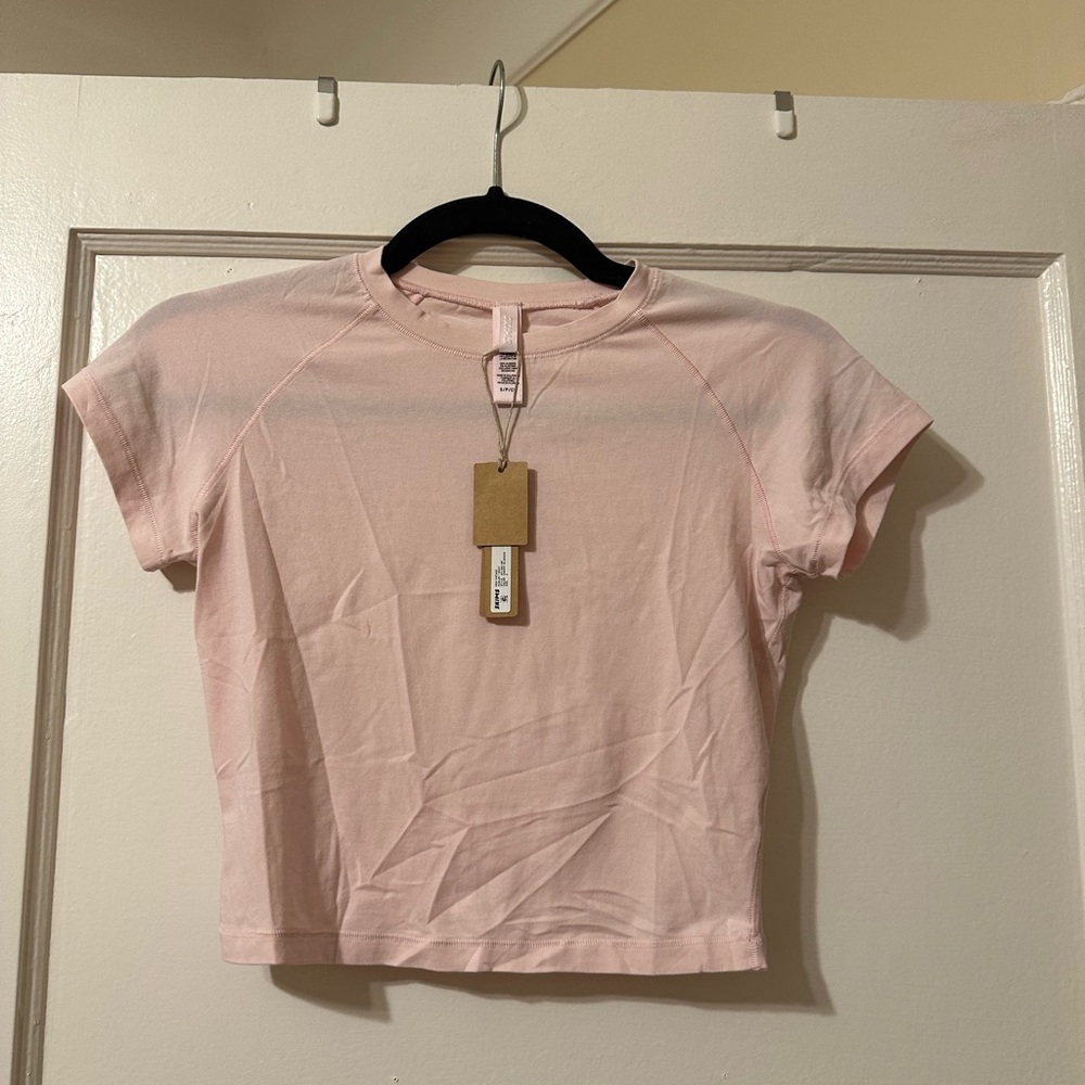 SKIMS Light Pink Crop Top